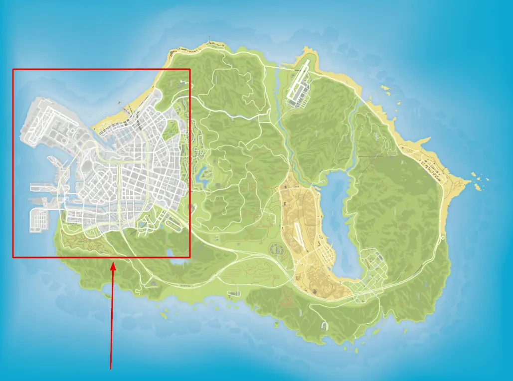 los santos real life map