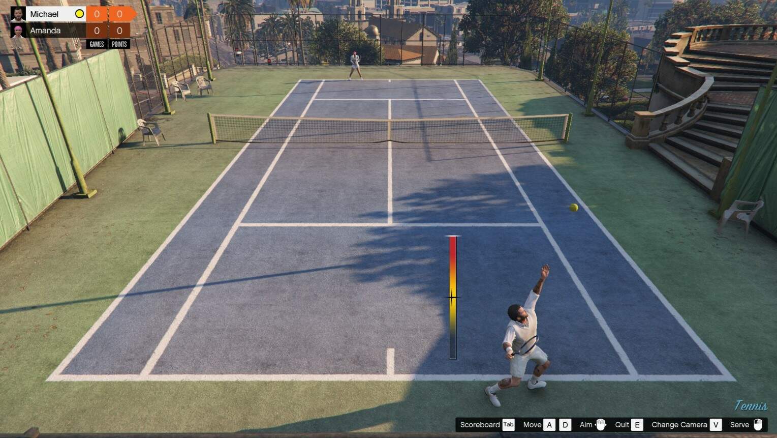 gta 5 michael amanda playing tennis